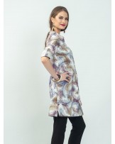 Ayana Lilac Feathers Tunic Shirt