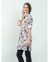 Ayana Lilac Feathers Tunic Shirt