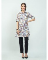 Ayana Lilac Feathers Tunic Shirt