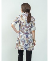 Ayana Lilac Feathers Tunic Shirt
