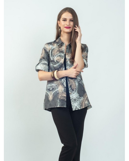 Fiore Grey Feathers Shirt