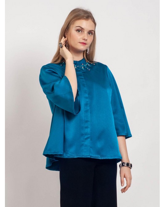 Celline Sapphire Blouse