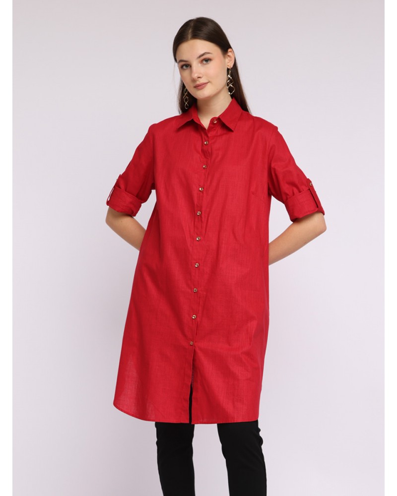 Valley Cherry Shirt Dress