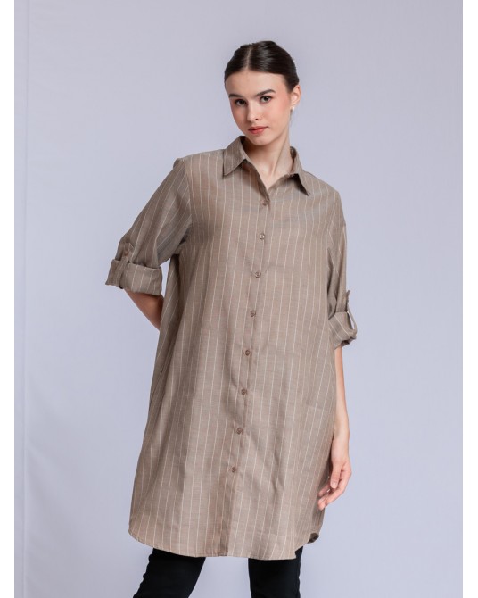 Samara Camel Shirt Dress