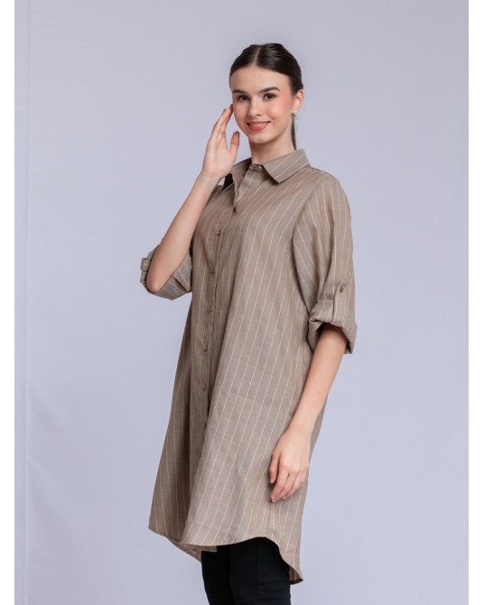 Samara Camel Shirt Dress