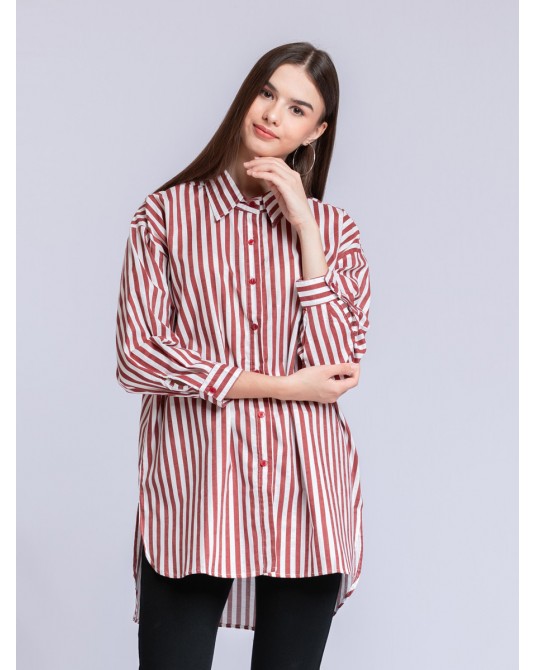 Awning  Stripe Garnet Shirt