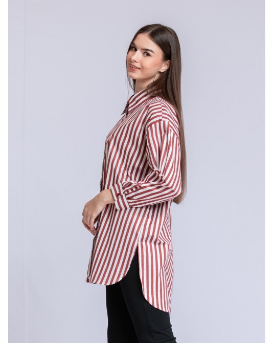 Awning  Stripe Garnet Shirt