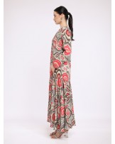 Grey Barong Ikat Maxi Dress