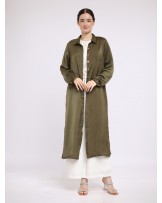 Zeina Olive Long Shirt