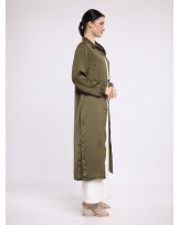 Zeina Olive Long Shirt