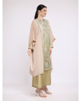 Yara Creamy Olive Kaftan