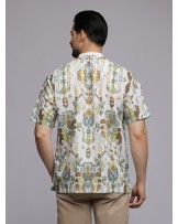 Olive Ikat Kaftan Shirt