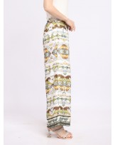 Olive Ikat Palazzo Pants