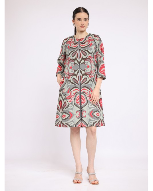 Grey Barong Ikat Jacket