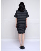 Black And White Cocoon Shirt Dress