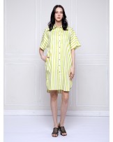 White Lemon Cocoon Shirt Dress