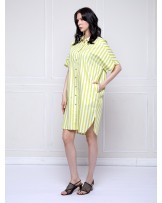 White Lemon Cocoon Shirt Dress