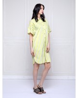 White Lemon Cocoon Shirt Dress