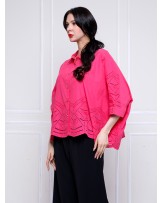 Pink Eyelet Boggy Shirt