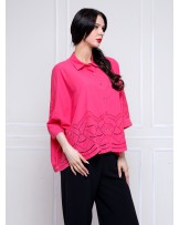 Pink Eyelet Boggy Shirt