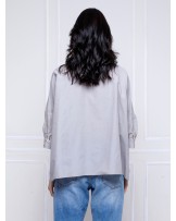 Grey Eyelet Boggy Shirt