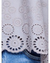 Grey Eyelet Boggy Shirt