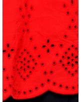 Red Eyelet Boggy Shirt