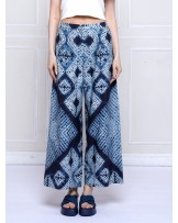 Blue Tie Dye Palazzo Pants