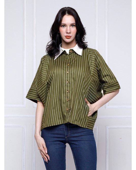 Olive Blomish Shirt