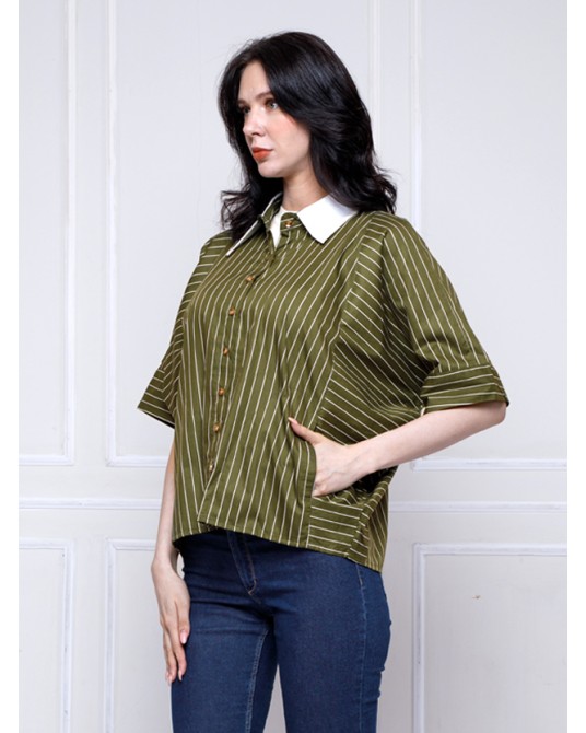 Olive Blomish Shirt