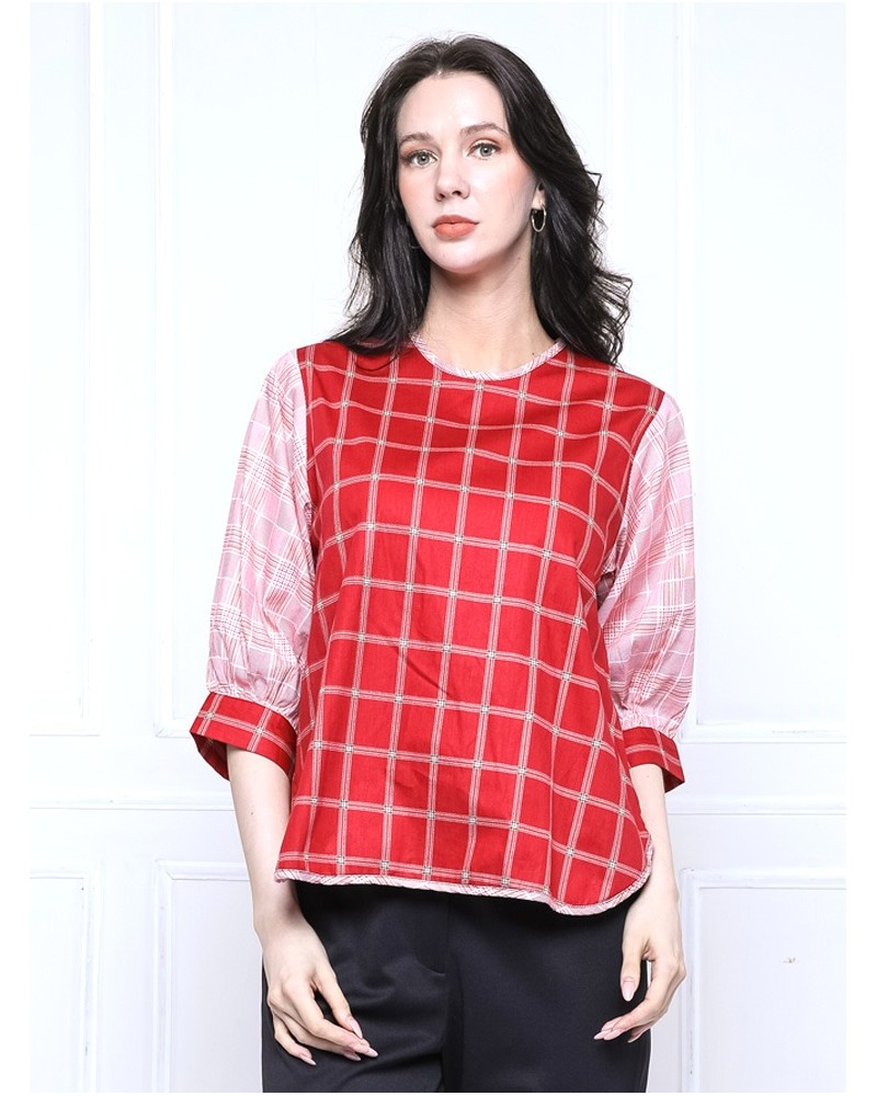 Red Aleana Blouse