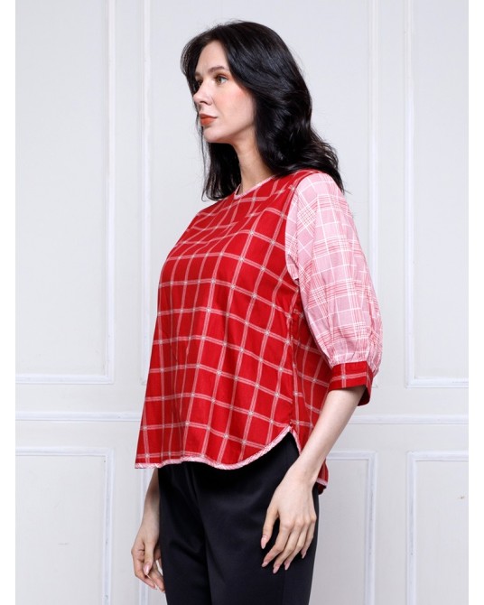 Red Aleana Blouse