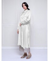 White Lurex Long Shirt