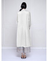 White Lurex Long Shirt