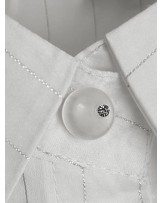 White Lurex Long Shirt