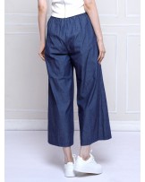 Blue Chambray Palazzo Pants