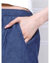 Blue Chambray Palazzo Pants