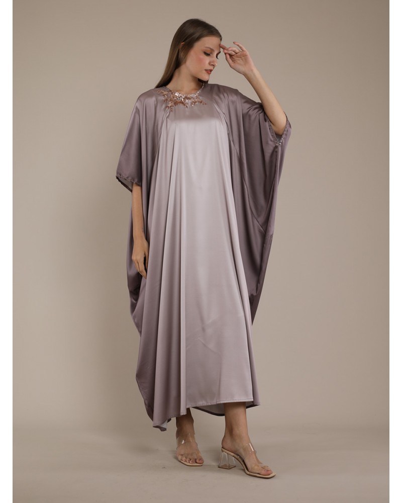 Ombre Mocca Butterfly Kaftan Dress