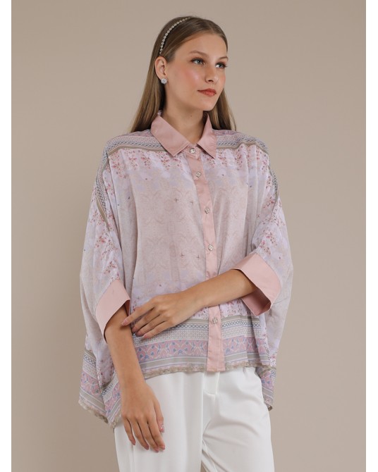 Spring Garden Kaftan Shirt Blouse