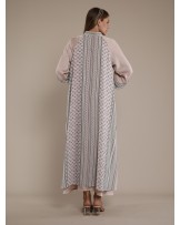 Green Suji Layered Abaya Dress