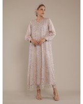 Blush Butterfly Abaya Dress