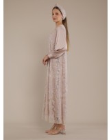 Blush Butterfly Abaya Dress