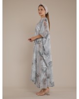Burnout Flower Butterfly Kaftan Dress