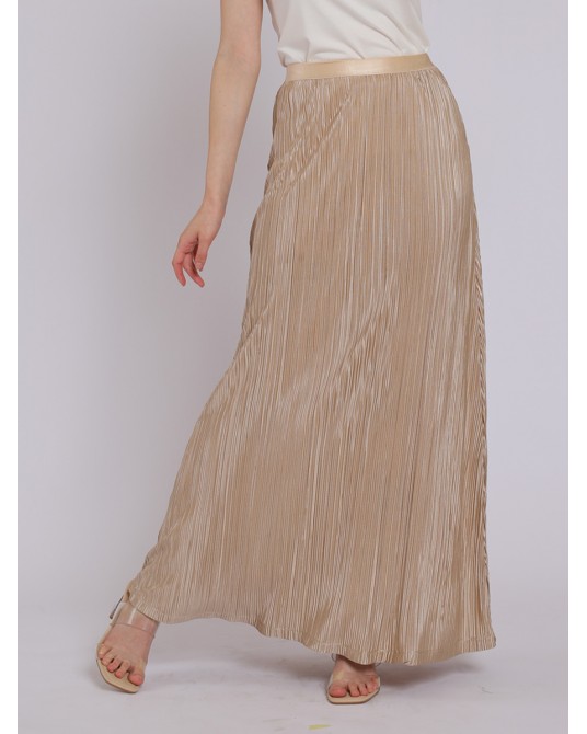 Gold Pleated Skirt