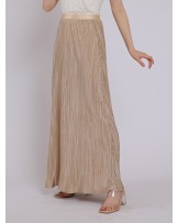 Gold Pleated Skirt