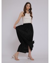 Black Pleated Maxi Dress