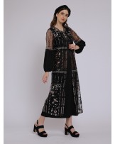Black Ethereal Abaya Dress