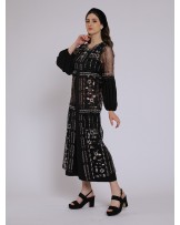 Black Ethereal Abaya Dress