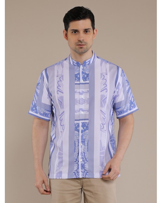 Blue Butterfly Kaftan Shirt