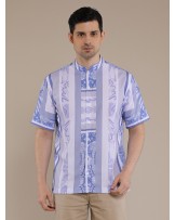 Blue Butterfly Kaftan Shirt